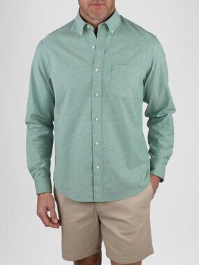 Tailor Vintage Luxe Performance Men’s Button Down Shirt XL Mint Green